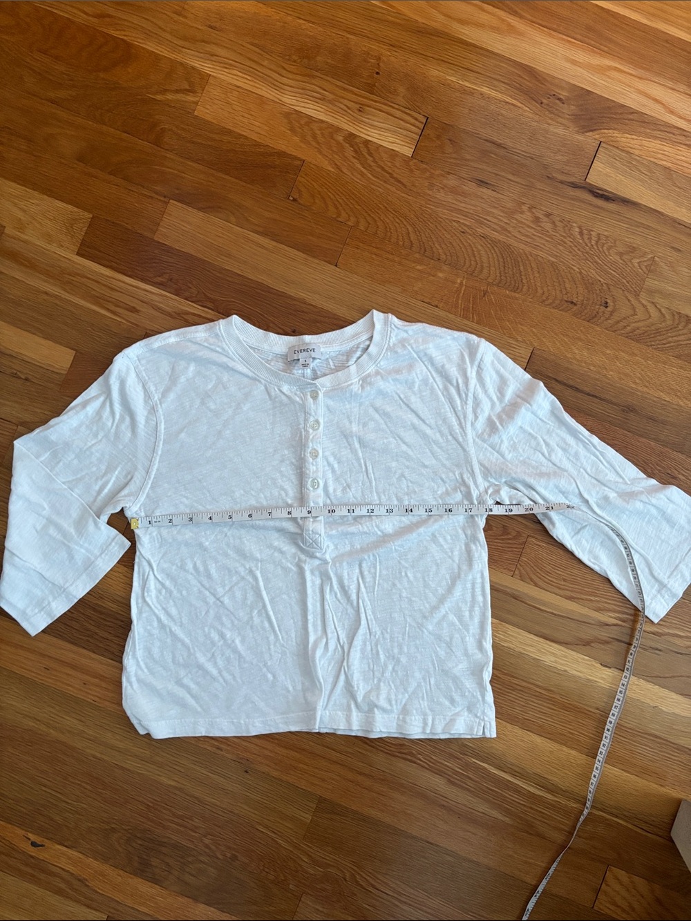 Evereve White Button-Front Henley Top
